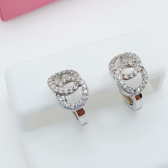 "925 Sterling Silver Cubic Zirconia Earrings, U19254660 - Picture 7 of 11